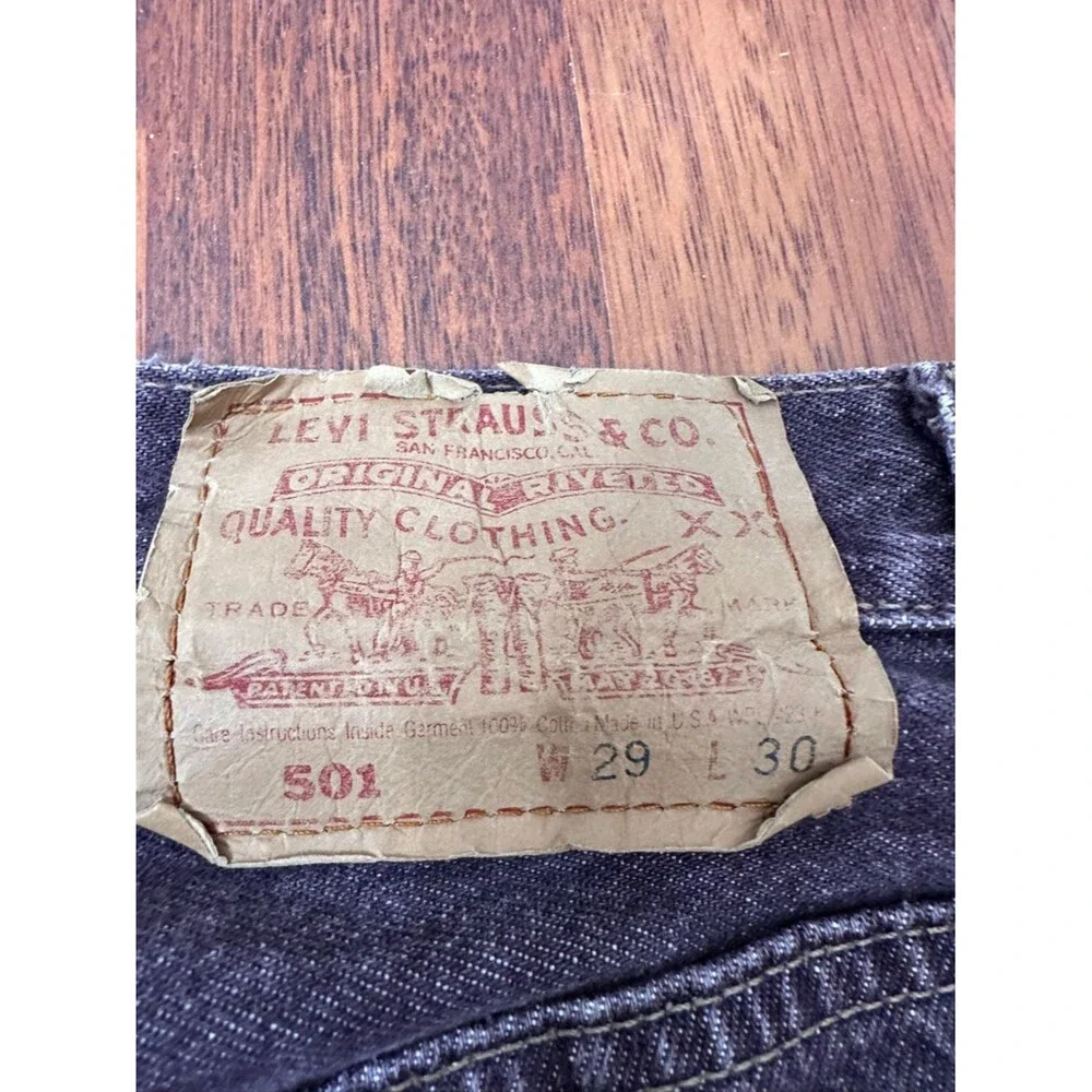 Levi's 501 vintage 90s Mad  in USA Men's Dark Brown Straight Jeans W29 L 30